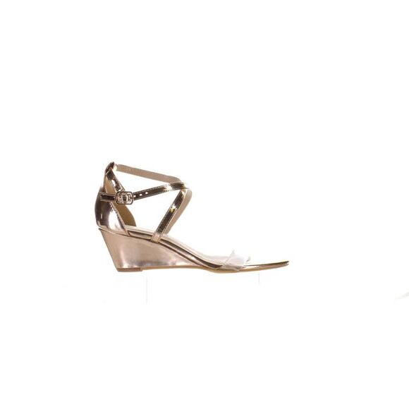 Heels Charm Womens Rose Gold Ankle Strap Heels Size 7 Medium (B, M) - Picture 1 of 4